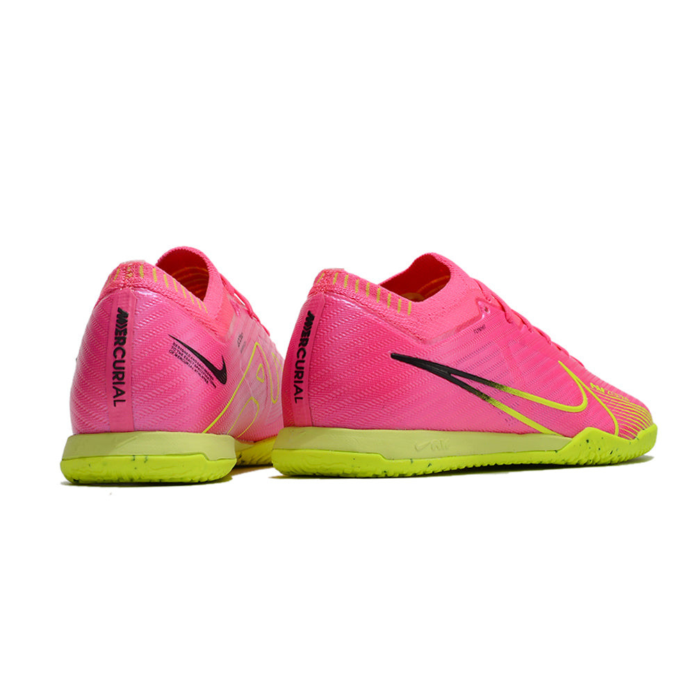 Chuteira Futsal Nike Air Zoom Mercurial Vapor 15 Elite Rosa e Verde 
