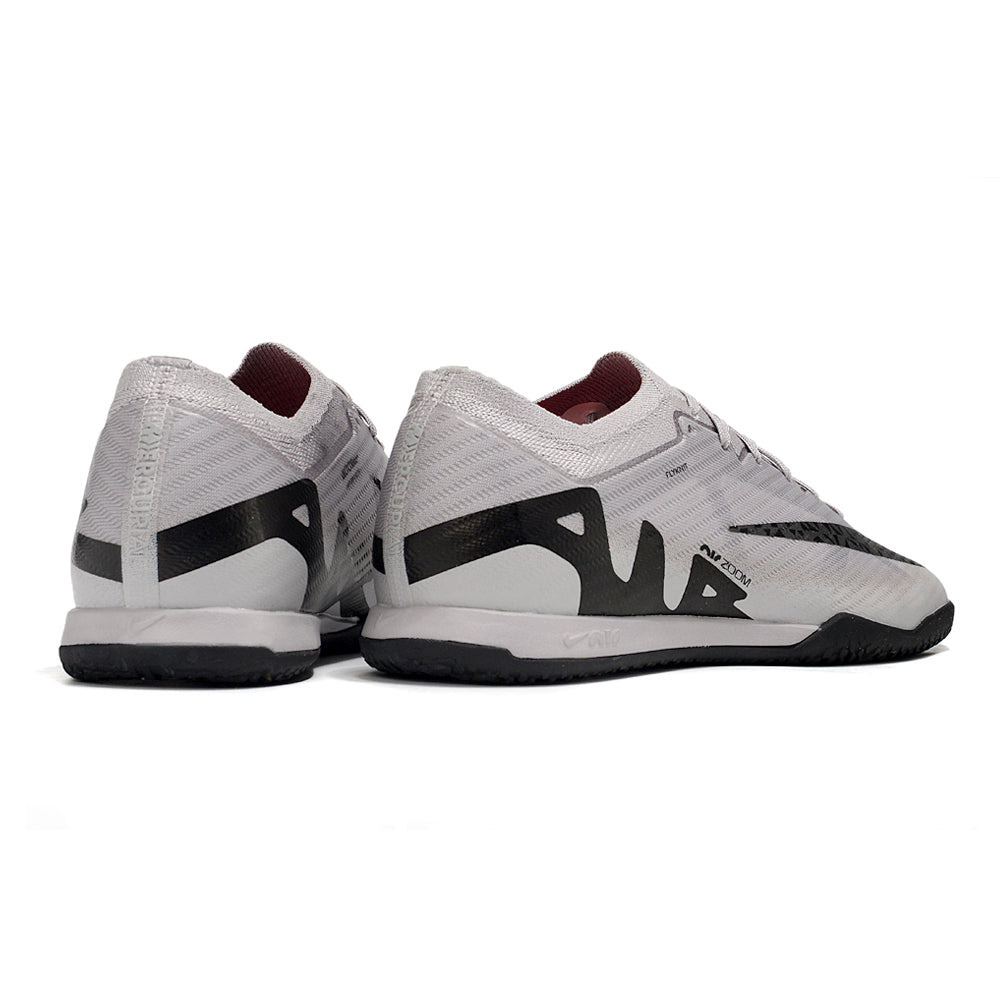 Chuteira Futsal Nike Air Zoom Mercurial Vapor 15 Ellite IC Cinza e Preto 