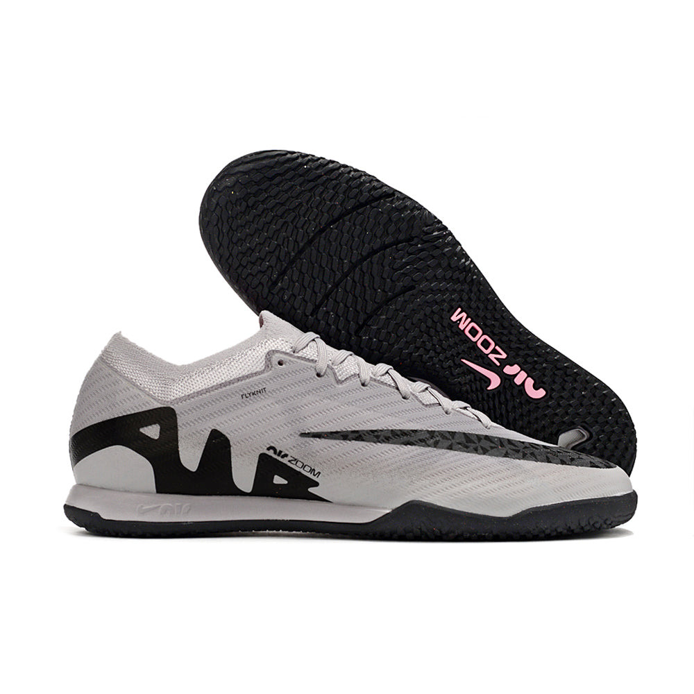 Chuteira Futsal Nike Air Zoom Mercurial Vapor 15 Ellite IC Cinza e Preto 