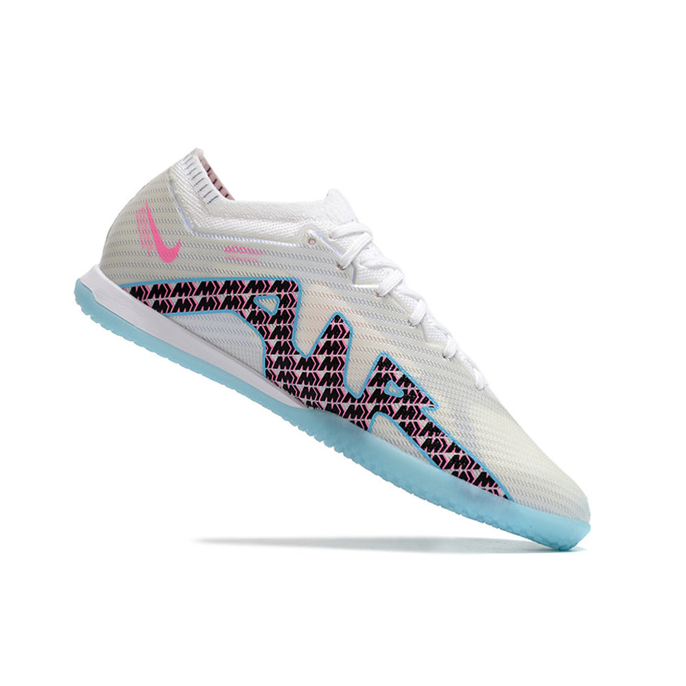 Chuteira Futsal Nike Air Zoom Mercurial Vapor 15 IC Elite Branca e Azul 