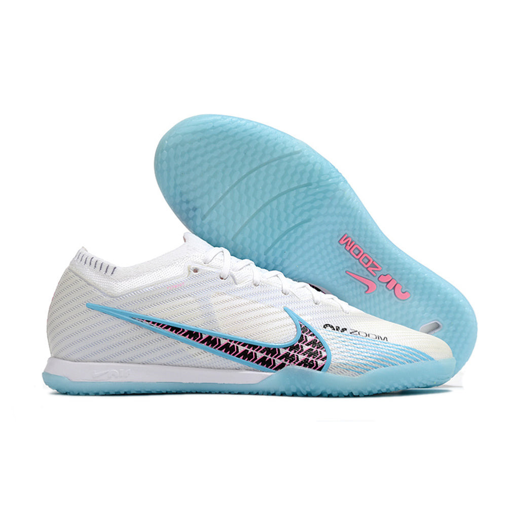 Chuteira Futsal Nike Air Zoom Mercurial Vapor 15 IC Elite Branca e Azul 