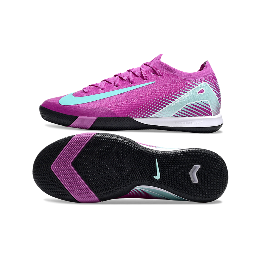 Chuteira Futsal Nike Air Zoom Mercurial Vapor 16 Elite IC Rosa e Verde