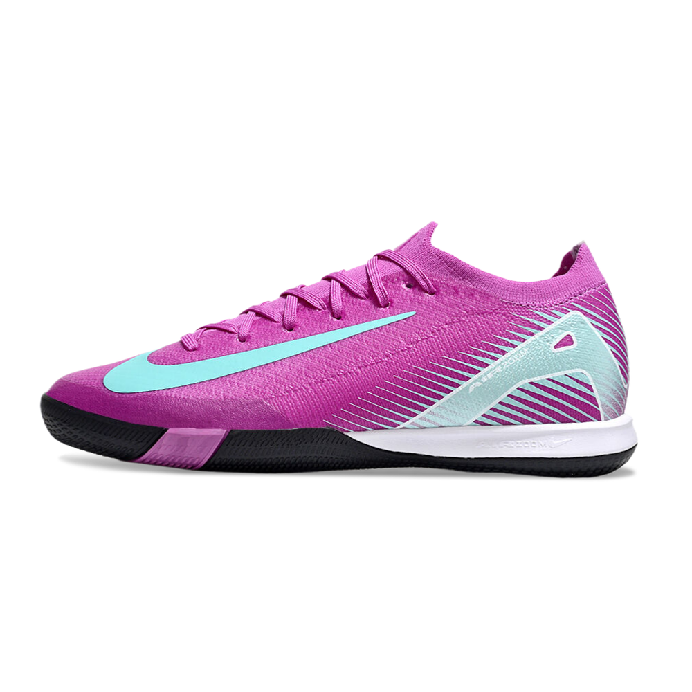 Chuteira Futsal Nike Air Zoom Mercurial Vapor 16 Elite IC Rosa e Verde