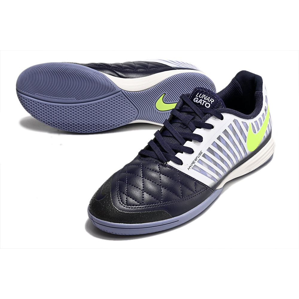 Chuteira Futsal Nike Lunar Gato II IC Azul, Branca e Verde