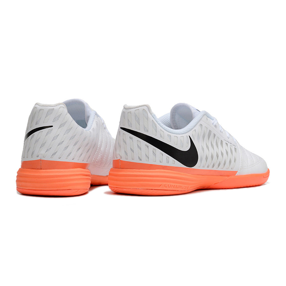 Chuteira Futsal Nike Lunar Gato II IC Branca e Laranja