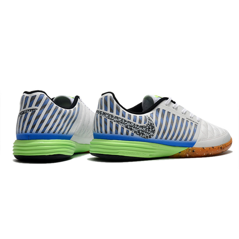 Chuteira Futsal Nike Lunar Gato II IC Branca, Azul e Verde