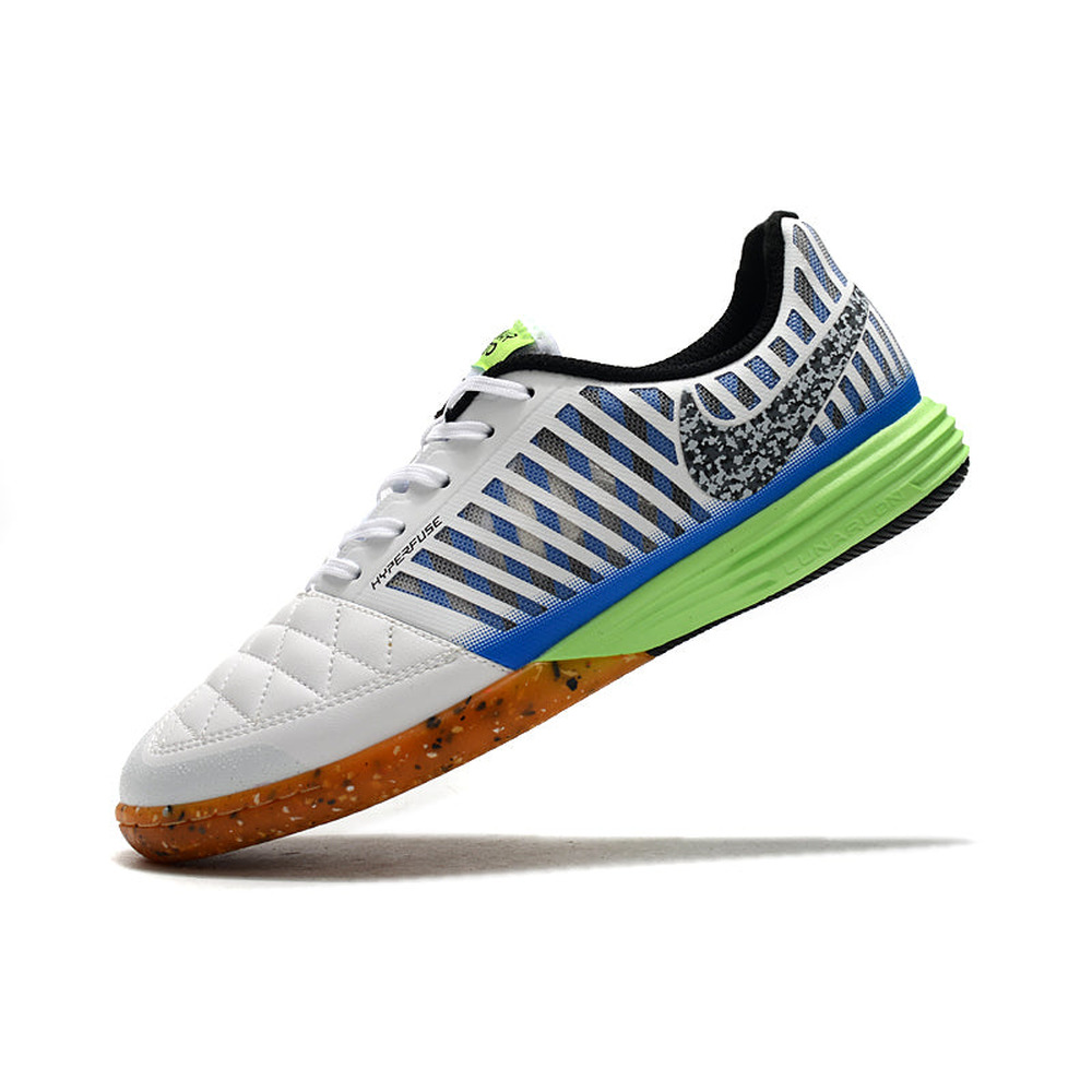 Chuteira Futsal Nike Lunar Gato II IC Branca, Azul e Verde