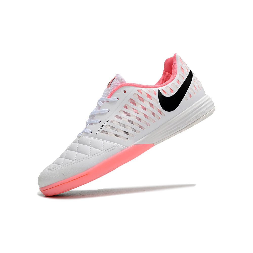 Chuteira Futsal Nike Lunar Gato II IC Branca, Rosa e Preta