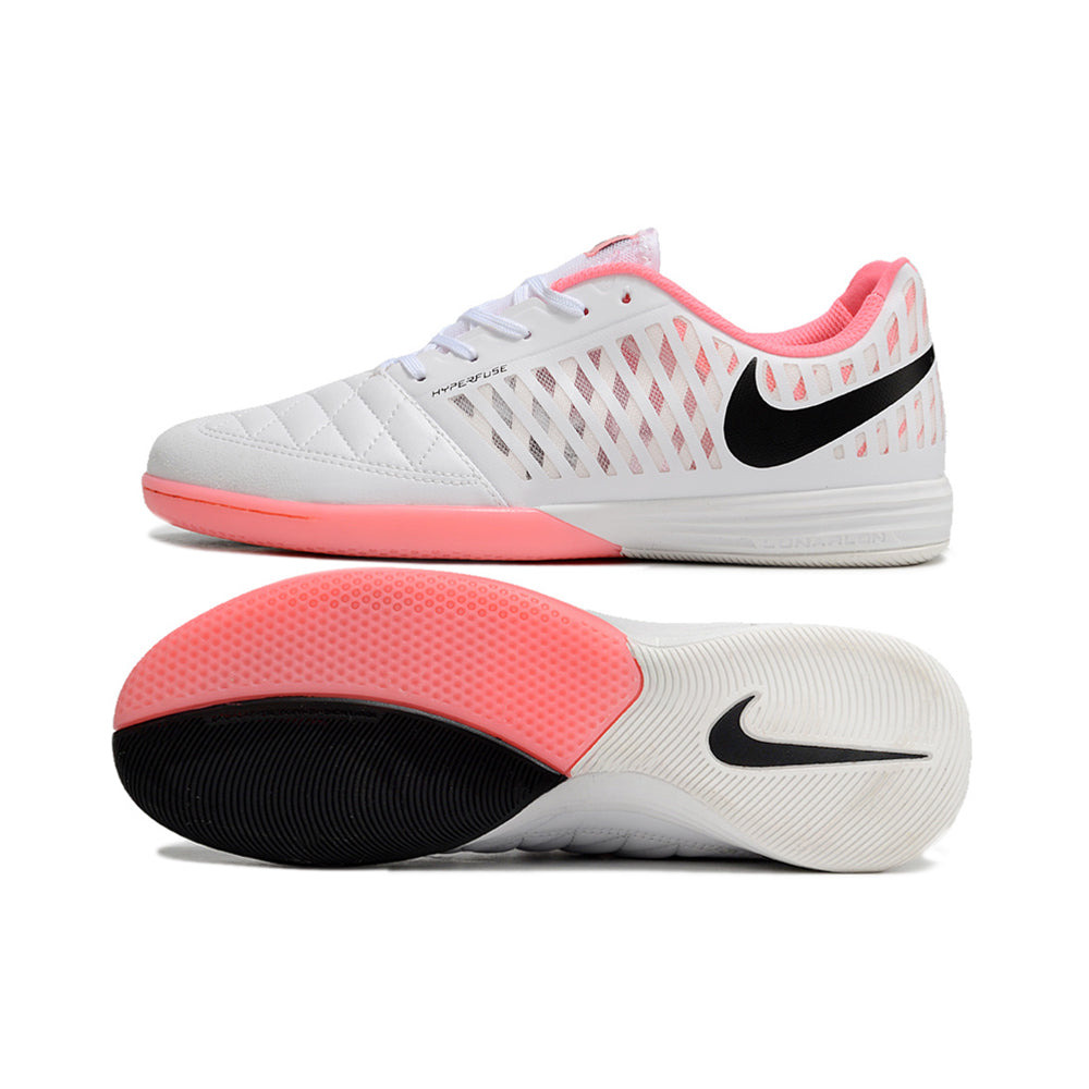 Chuteira Futsal Nike Lunar Gato II IC Branca, Rosa e Preta