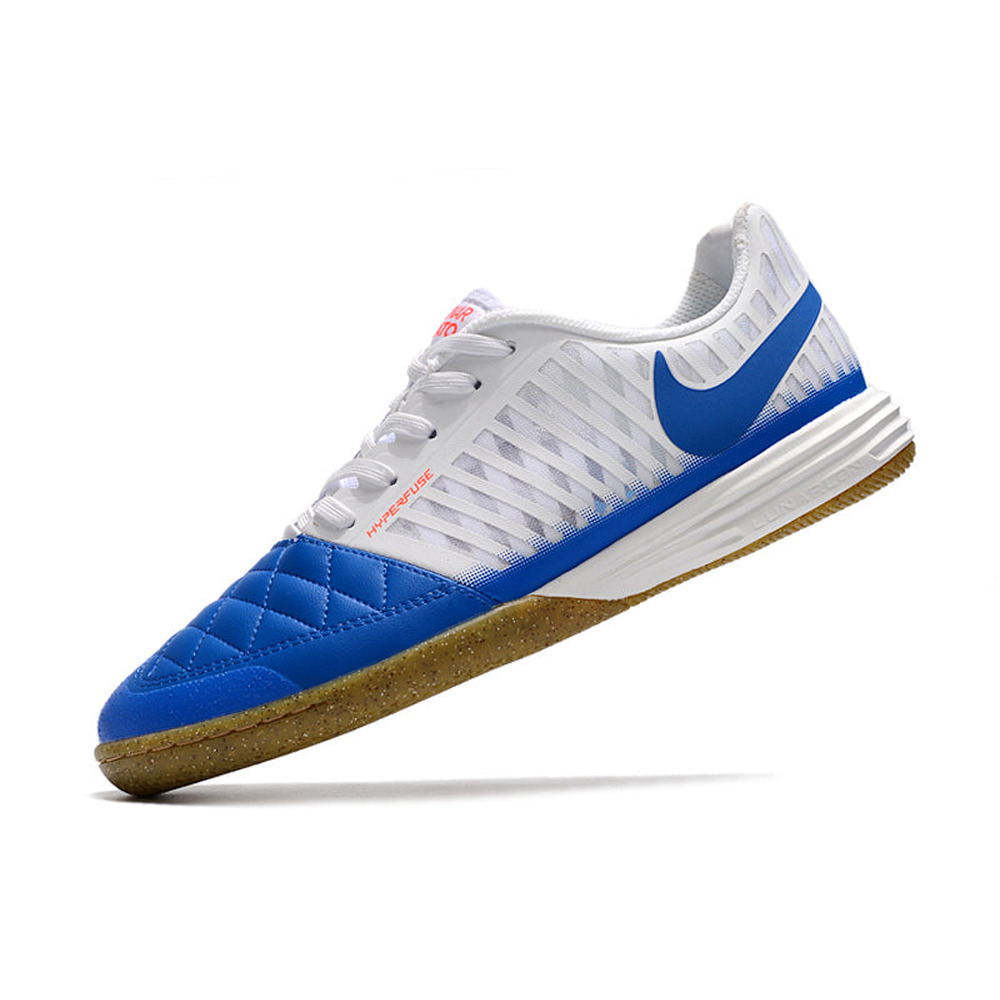Chuteira Futsal Nike Lunar Gato II IC Branco e Azul