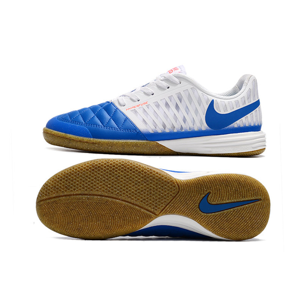 Chuteira Futsal Nike Lunar Gato II IC Branco e Azul