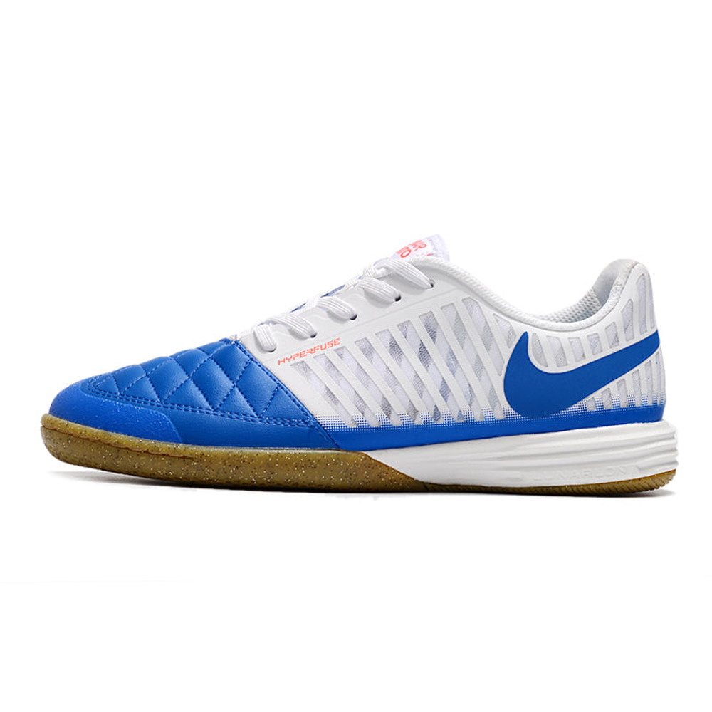 Chuteira Futsal Nike Lunar Gato II IC Branco e Azul