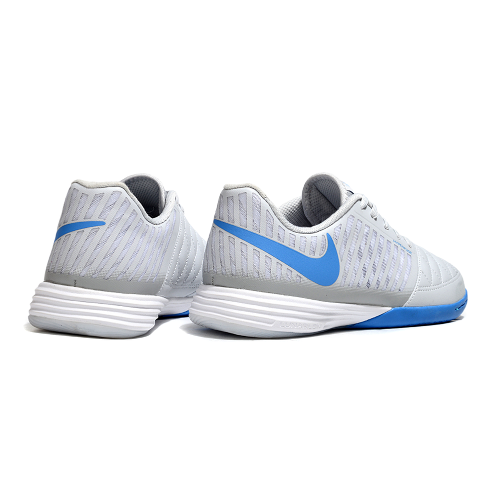 Chuteira Futsal Nike Lunar Gato II IC Cinza e Azul