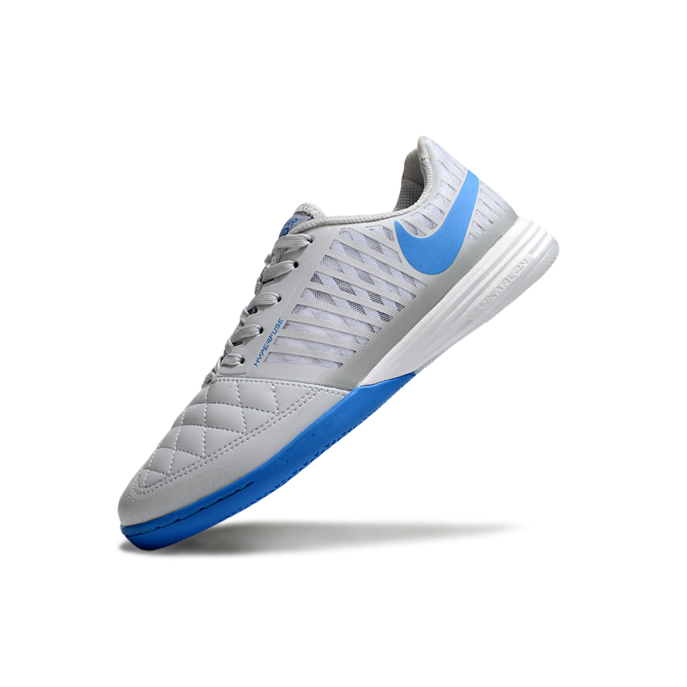 Chuteira Futsal Nike Lunar Gato II IC Cinza e Azul