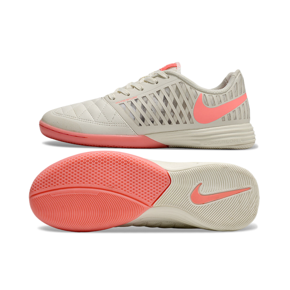 Chuteira Futsal Nike Lunar Gato II IC Cinza e Rosa