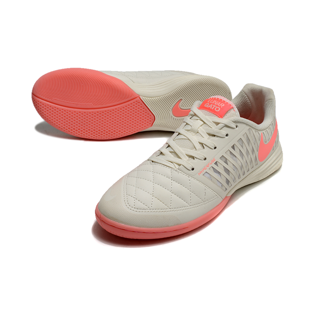 Chuteira Futsal Nike Lunar Gato II IC Cinza e Rosa