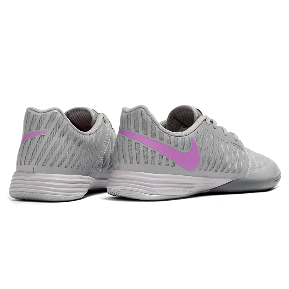 Chuteira Futsal Nike Lunar Gato II IC Cinza e Roxo