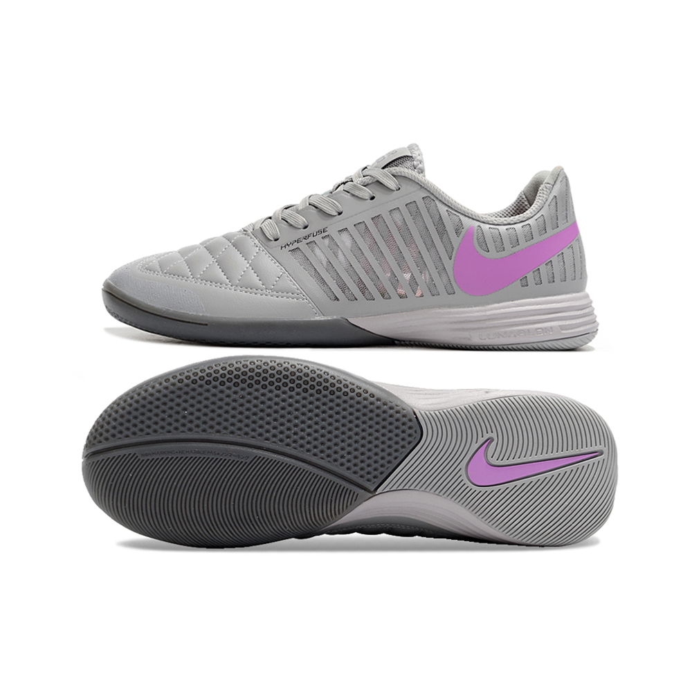 Chuteira Futsal Nike Lunar Gato II IC Cinza e Roxo