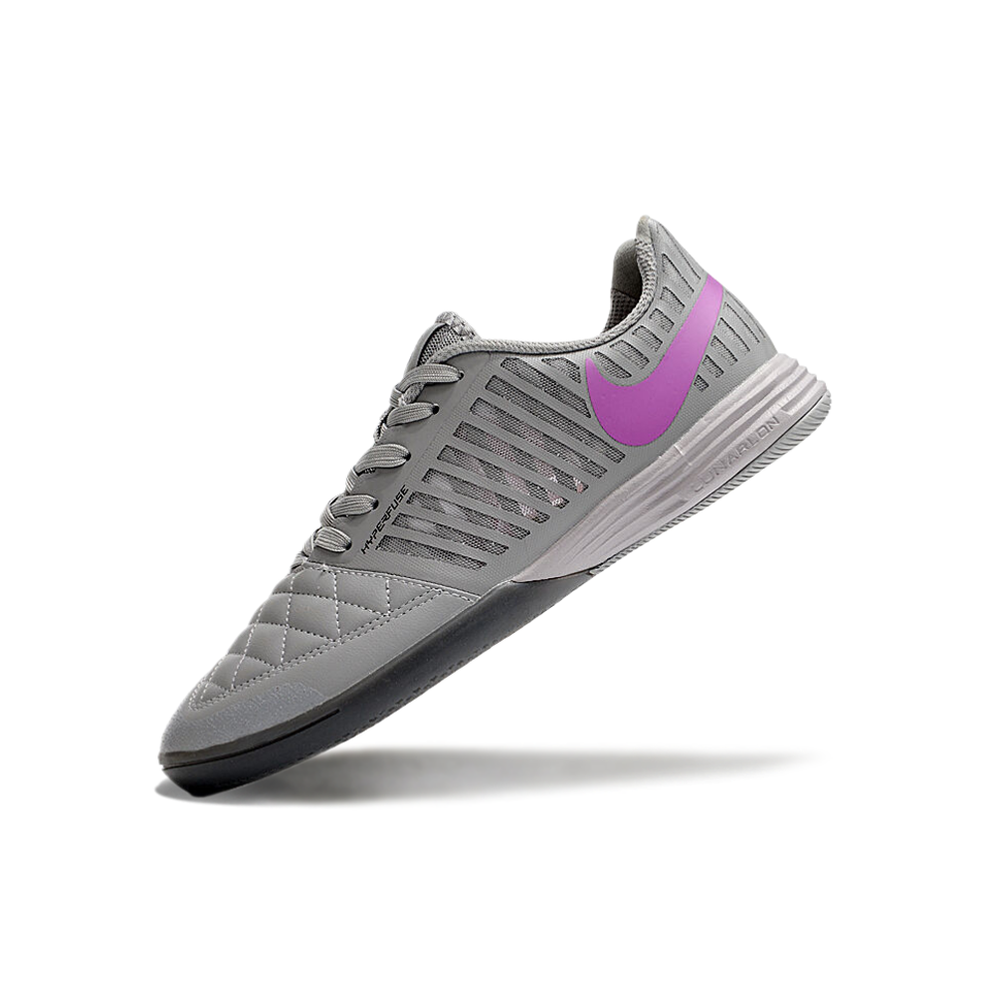 Chuteira Futsal Nike Lunar Gato II IC Cinza e Roxo