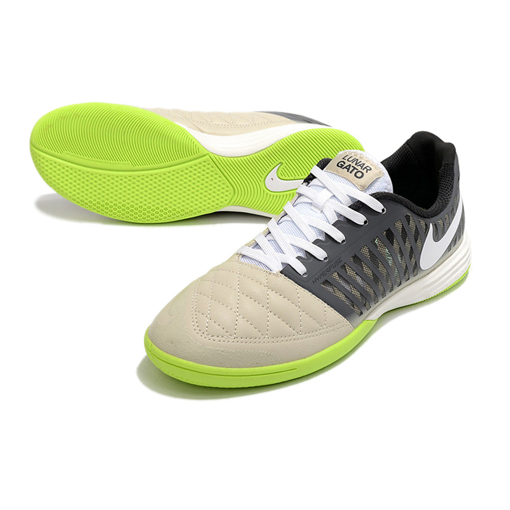 Chuteira Futsal Nike Lunar Gato II IC Cinza e Verde