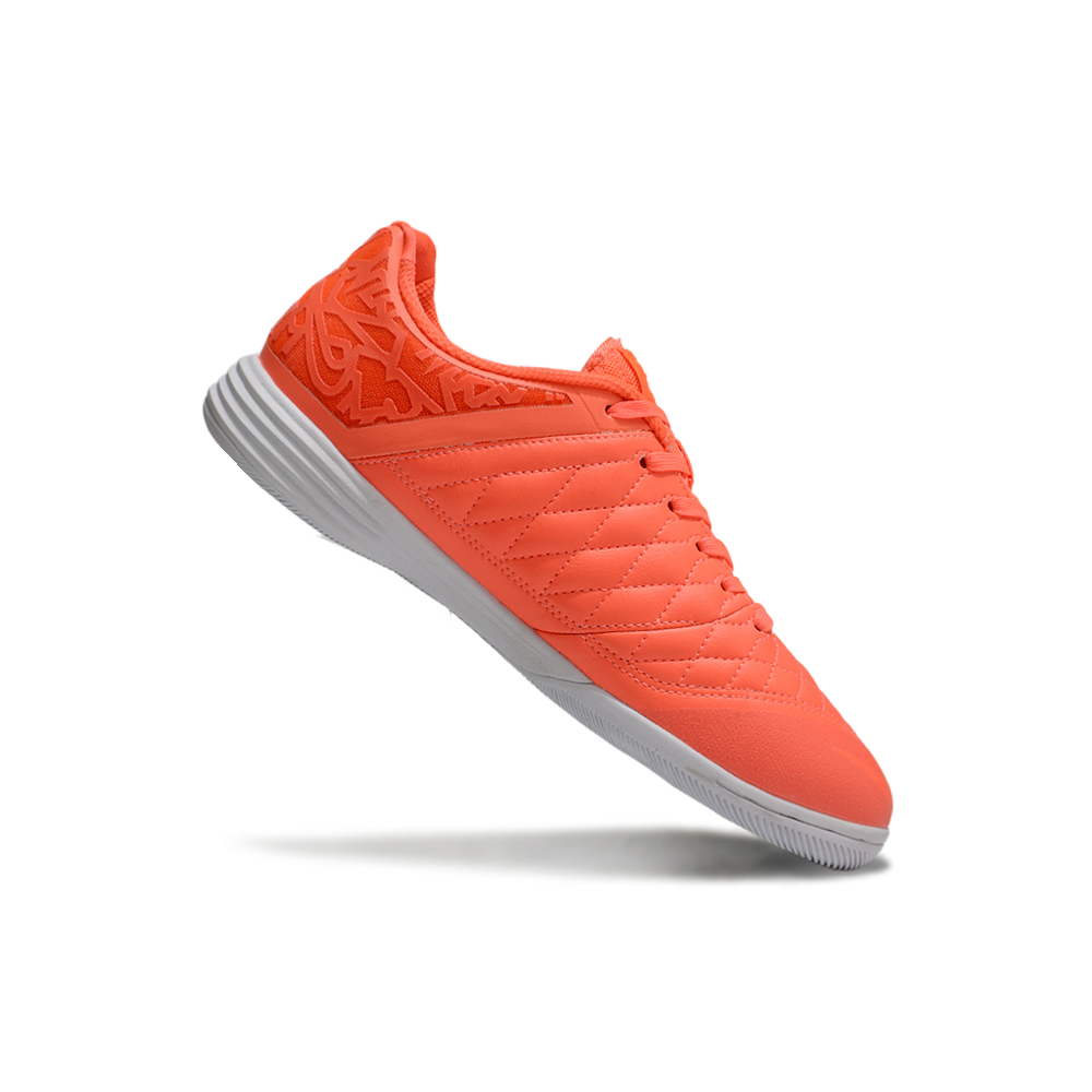Chuteira Futsal Nike Lunar Gato II IC Laranja e Branco