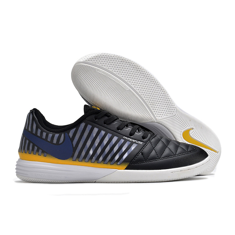 Chuteira Futsal Nike Lunar Gato II IC Preta e Amarela