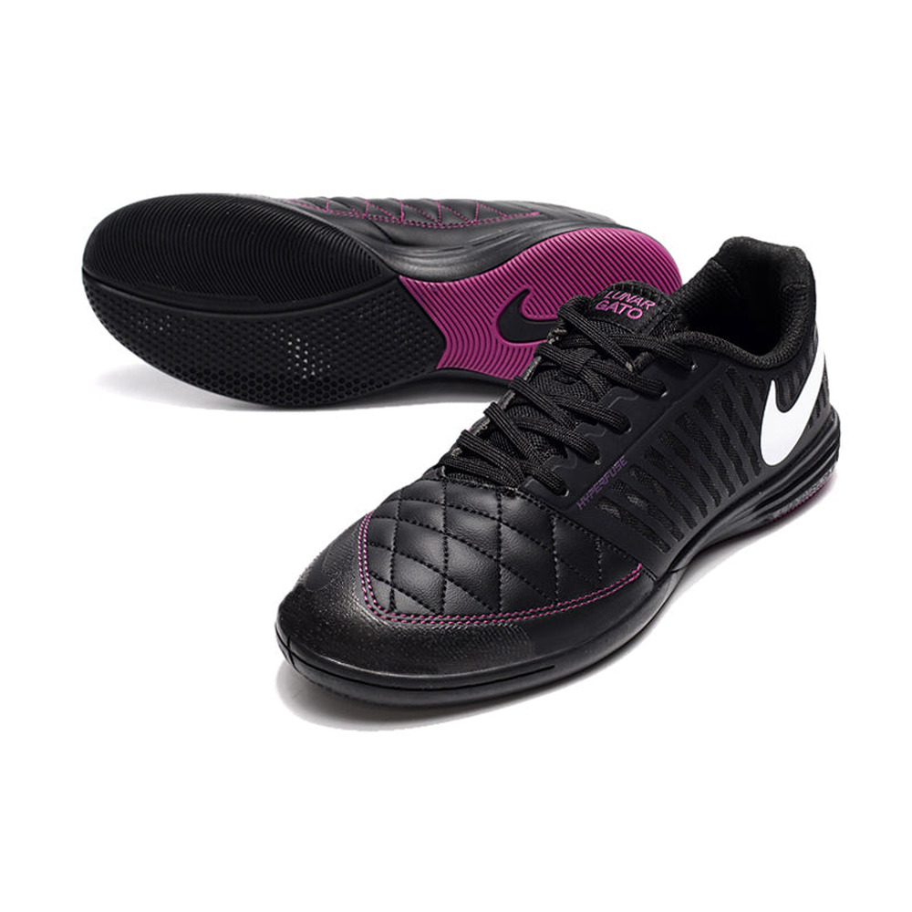 Chuteira Futsal Nike Lunar Gato II IC Preta e Roxa