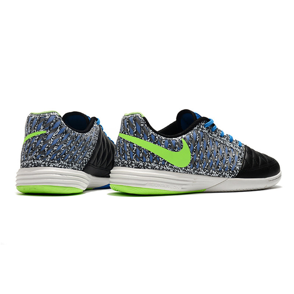 Chuteira Futsal Nike Lunar Gato II IC Preta, Azul e Verde
