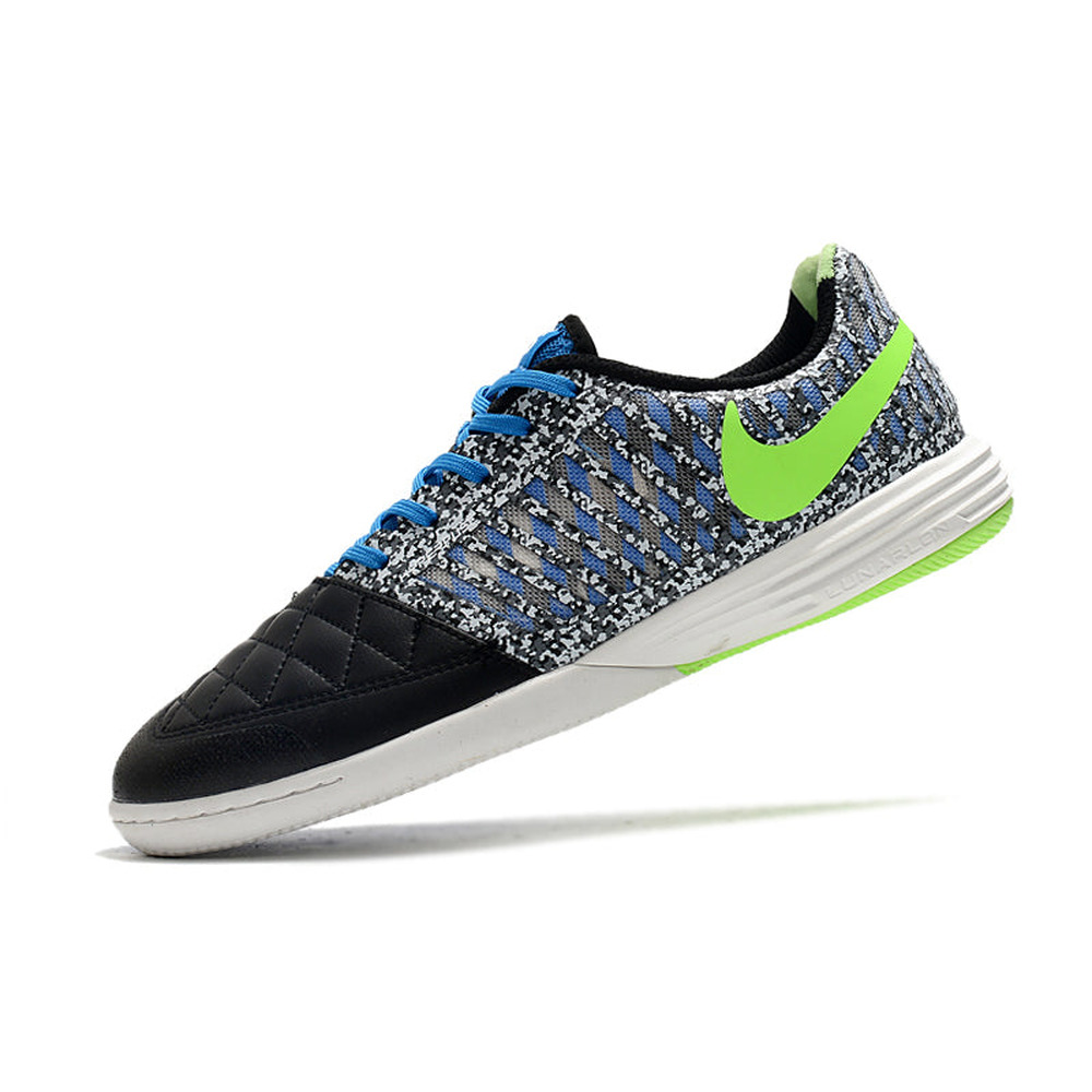 Chuteira Futsal Nike Lunar Gato II IC Preta, Azul e Verde