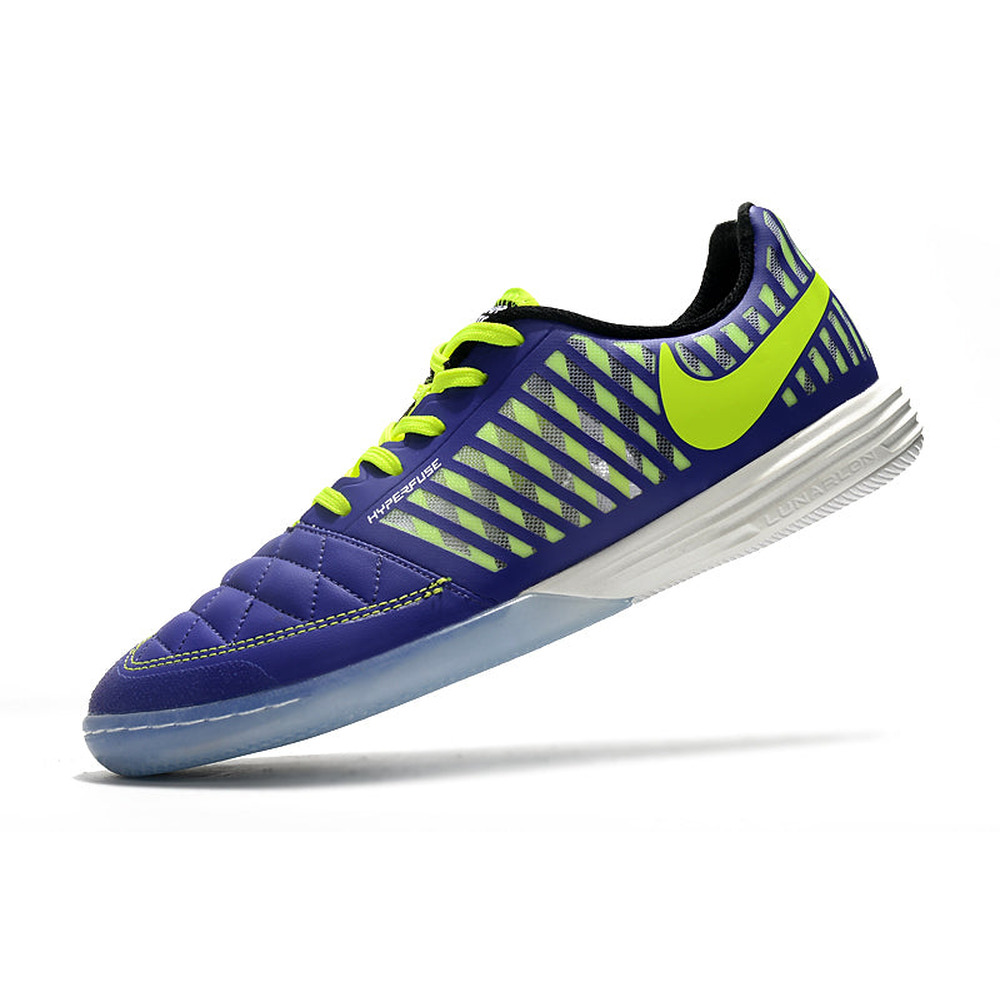 Chuteira Futsal Nike Lunar Gato II IC Roxa e Verde