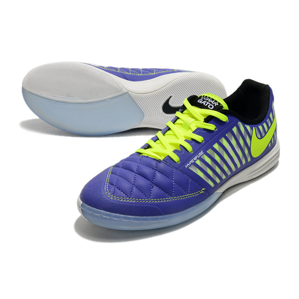 Chuteira Futsal Nike Lunar Gato II IC Roxa e Verde