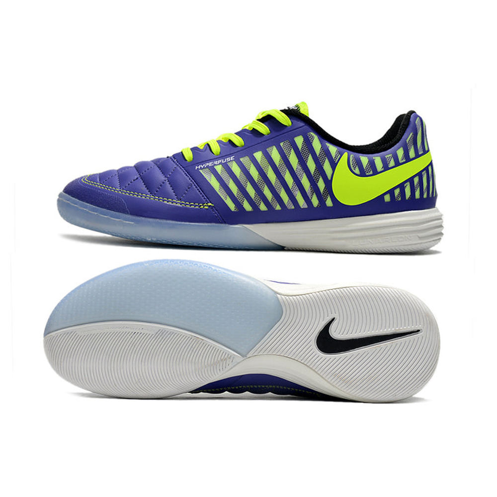 Chuteira Futsal Nike Lunar Gato II IC Roxa e Verde
