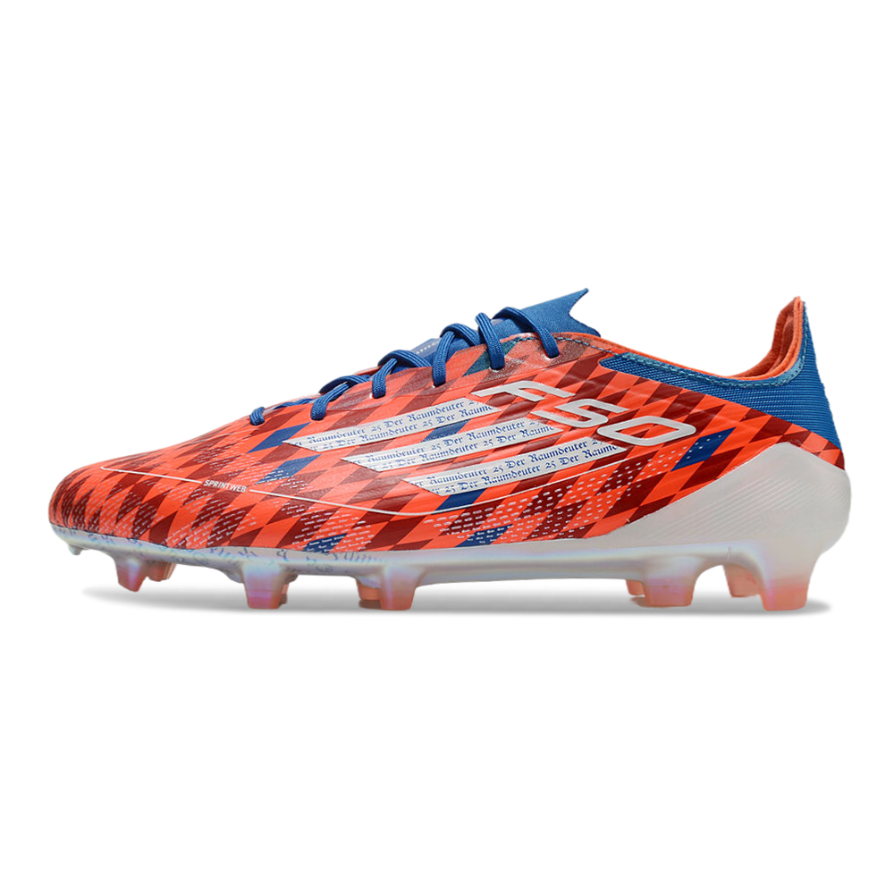 Chuteira Campo Adidas F50 FG Vermelha e Azul