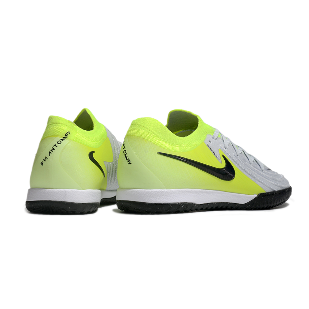 Chuteira Futsal Nike Phantom GX 2 Elite IC Cinza e Verde 