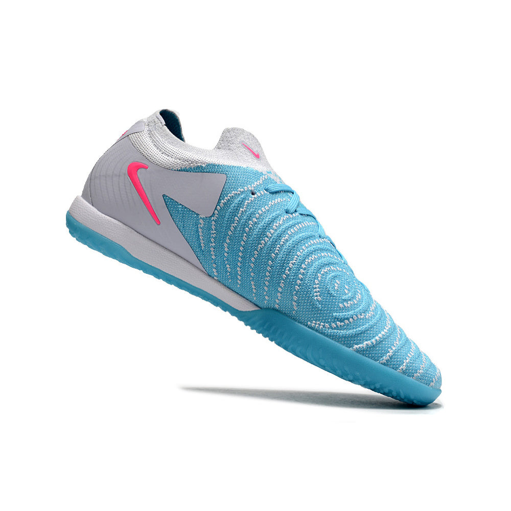Chuteira Futsal Nike Phantom GX 2 Elite IC Cinza, Azul e Rosa