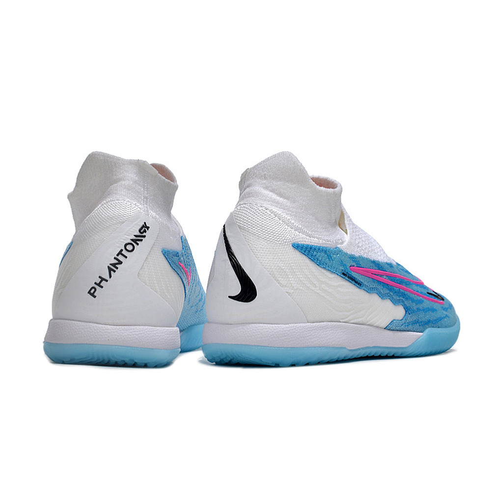 Chuteira Futsal Nike Phantom GX DF Elite IC Branca e Azul 