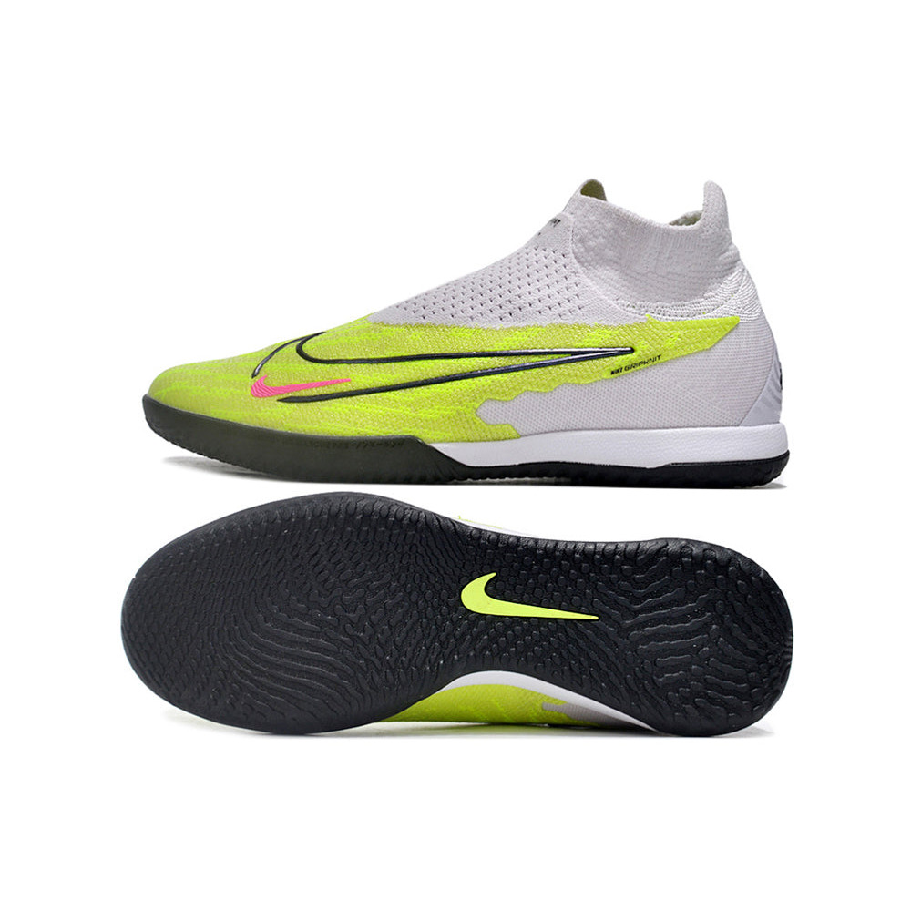 Chuteira Futsal Nike Phantom GX DF Elite IC Cinza e Azul 