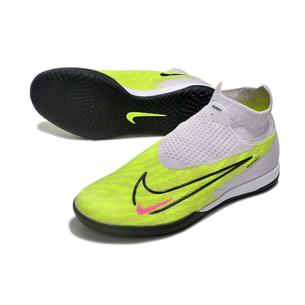 Chuteira Futsal Nike Phantom GX DF Elite IC Cinza e Azul 