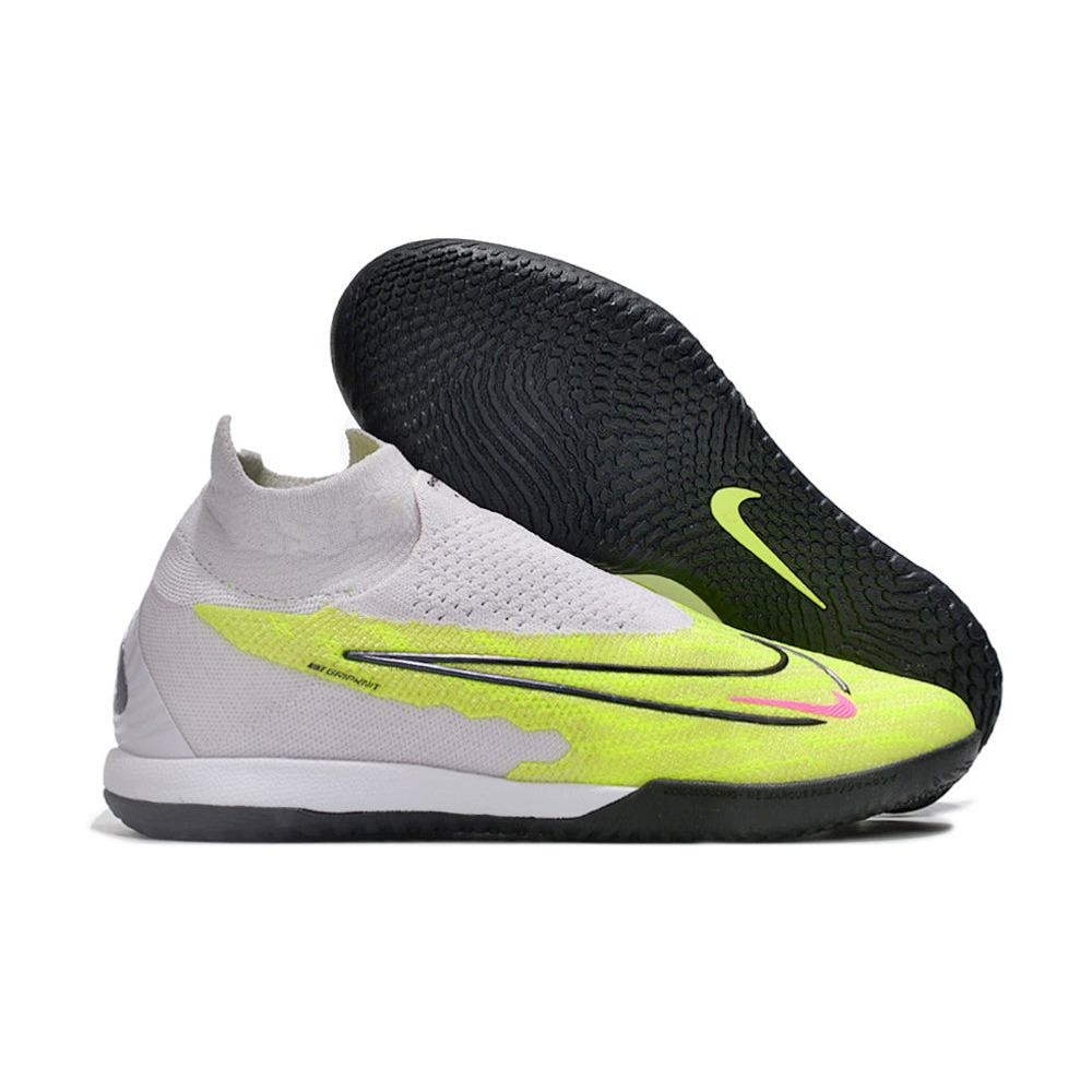 Chuteira Futsal Nike Phantom GX DF Elite IC Cinza e Azul 