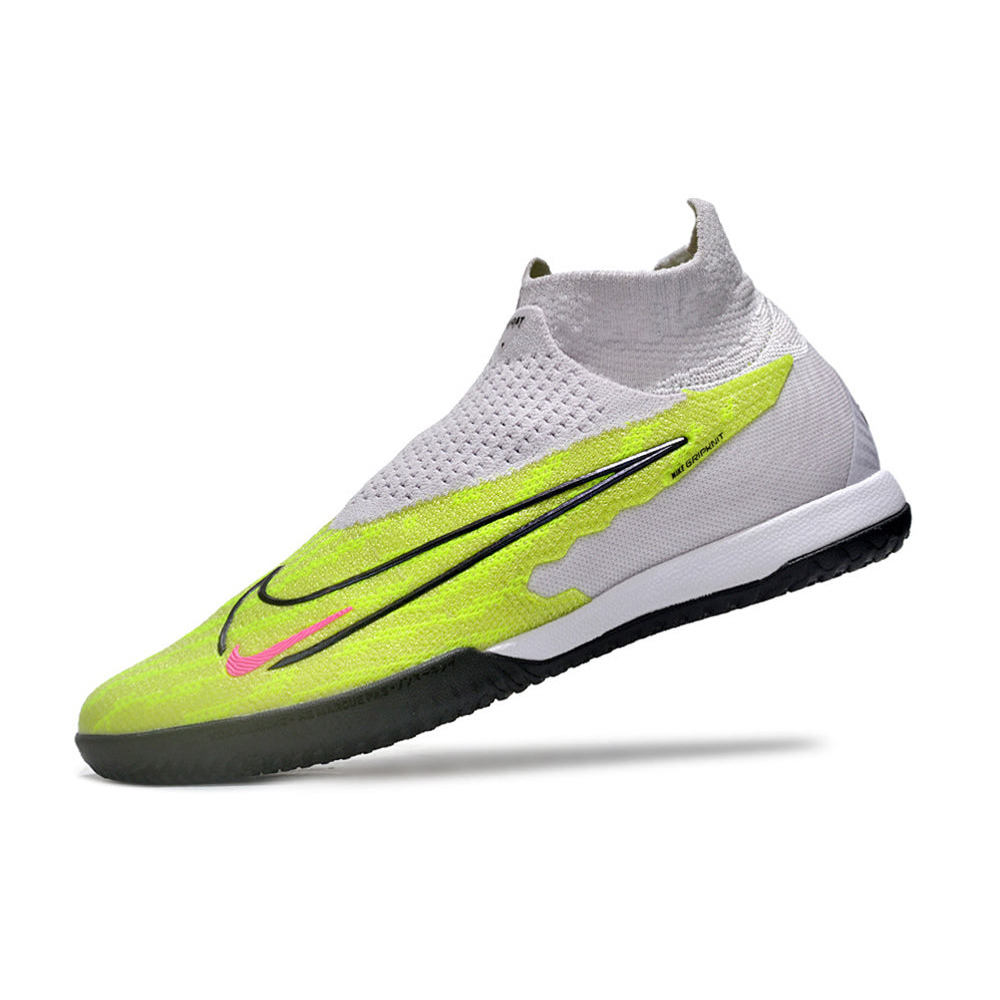 Chuteira Futsal Nike Phantom GX DF Elite IC Cinza e Azul 