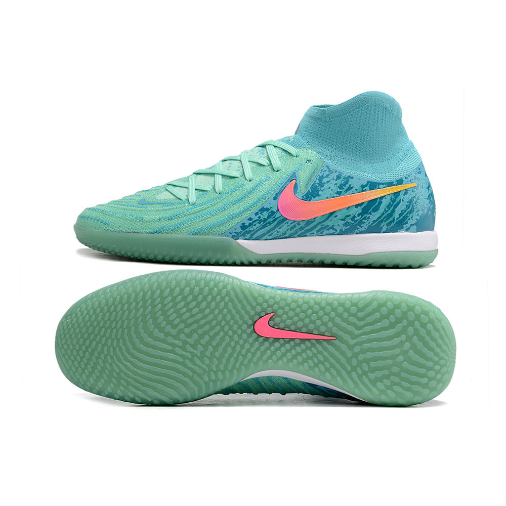Chuteira Futsal Nike Phantom Luna Elite IC Azul e Verde 