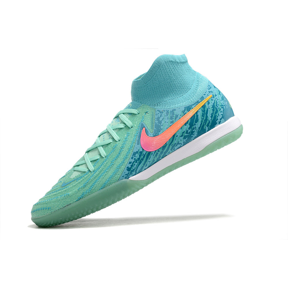 Chuteira Futsal Nike Phantom Luna Elite IC Azul e Verde 