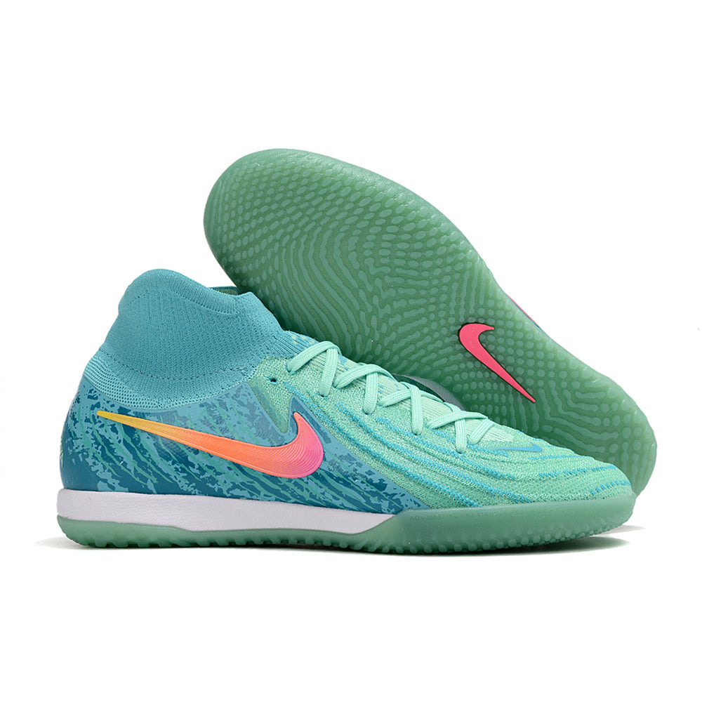 Chuteira Futsal Nike Phantom Luna Elite IC Azul e Verde 