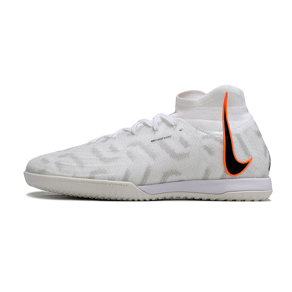 Chuteira Futsal Nike Phantom Luna Elite IC Branca e Laranja 