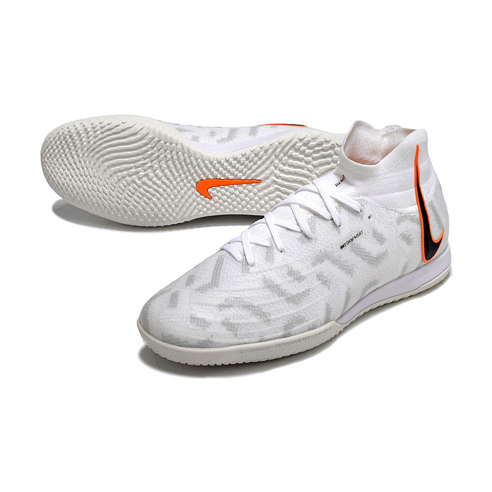 Chuteira Futsal Nike Phantom Luna Elite IC Branca e Laranja 