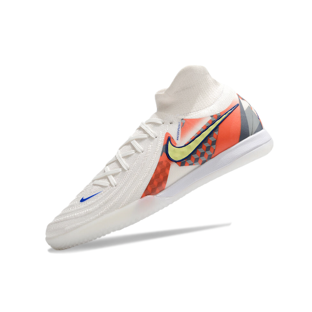 Chuteira Futsal Nike Phantom Luna Elite IC Branca e Vermelho 