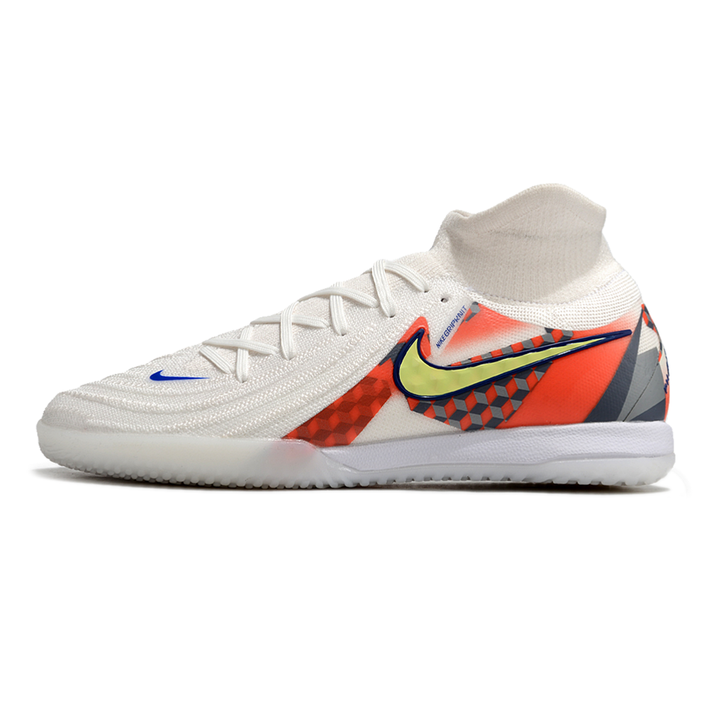 Chuteira Futsal Nike Phantom Luna Elite IC Branca e Vermelho 
