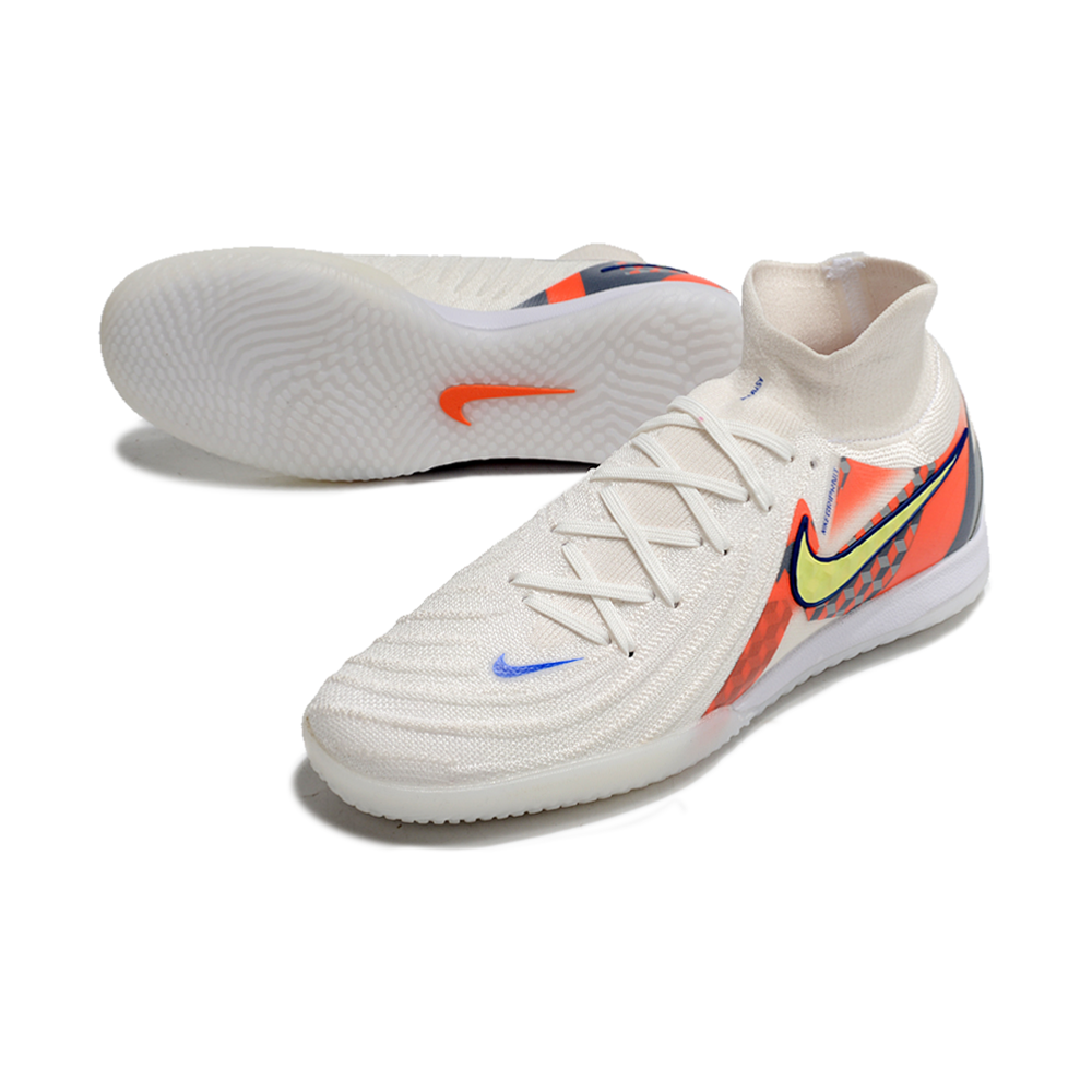Chuteira Futsal Nike Phantom Luna Elite IC Branca e Vermelho 