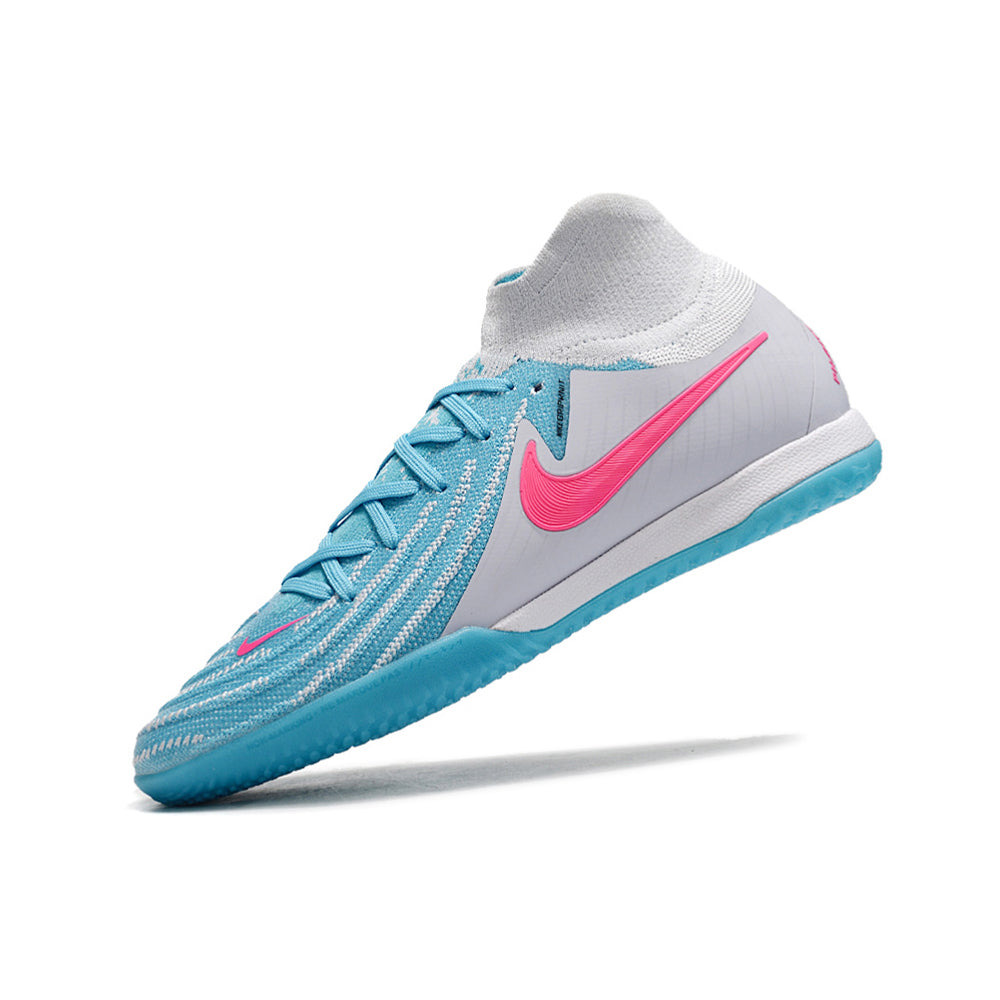 Chuteira Futsal Nike Phantom Luna Elite IC Branca, Azul e Rosa