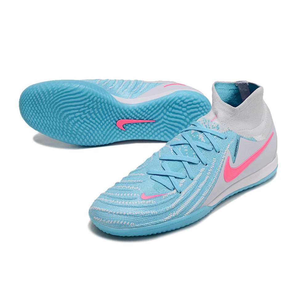 Chuteira Futsal Nike Phantom Luna Elite IC Branca, Azul e Rosa